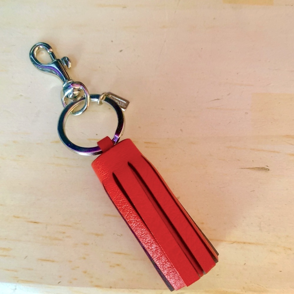Coach Coral Tassle And Keyfob